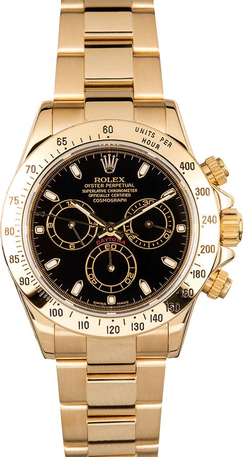 rolex daytona gold black dial